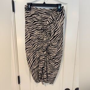 A.L.C. Metz Black and Cream Asymmetrical Skirt